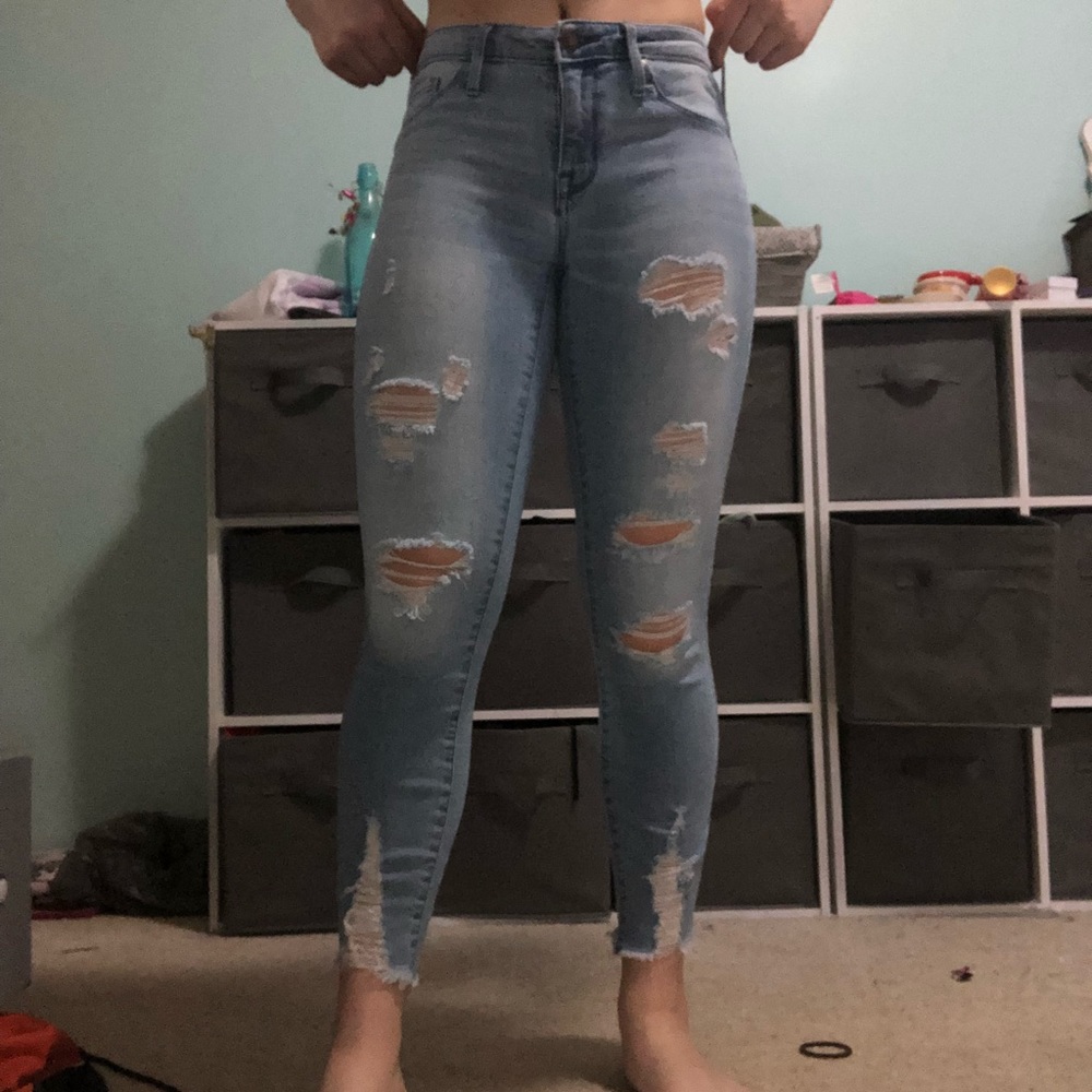 High rise cropped jeggings